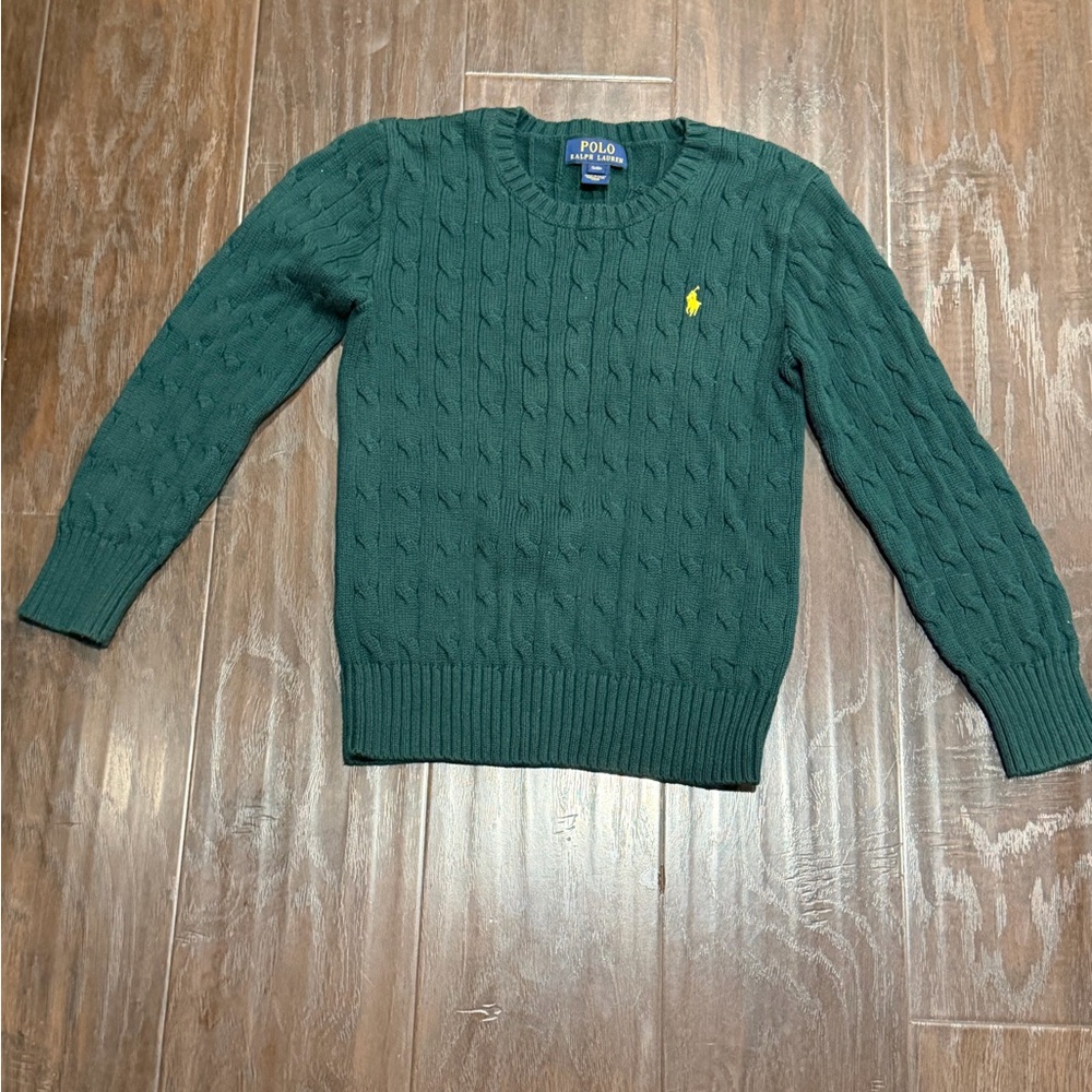 Polo by Ralph Lauren Forest Green Cable Knit Sweater